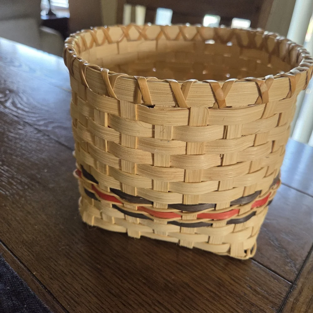 Very Nice Signed Woven Basket